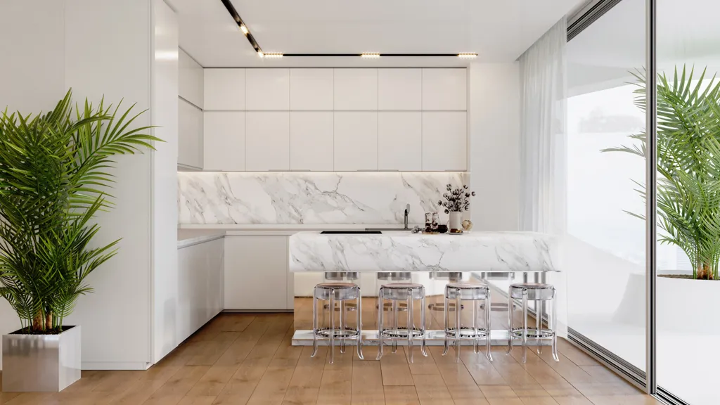 Cuisine - Duplex with Sea View and Pool in Athens