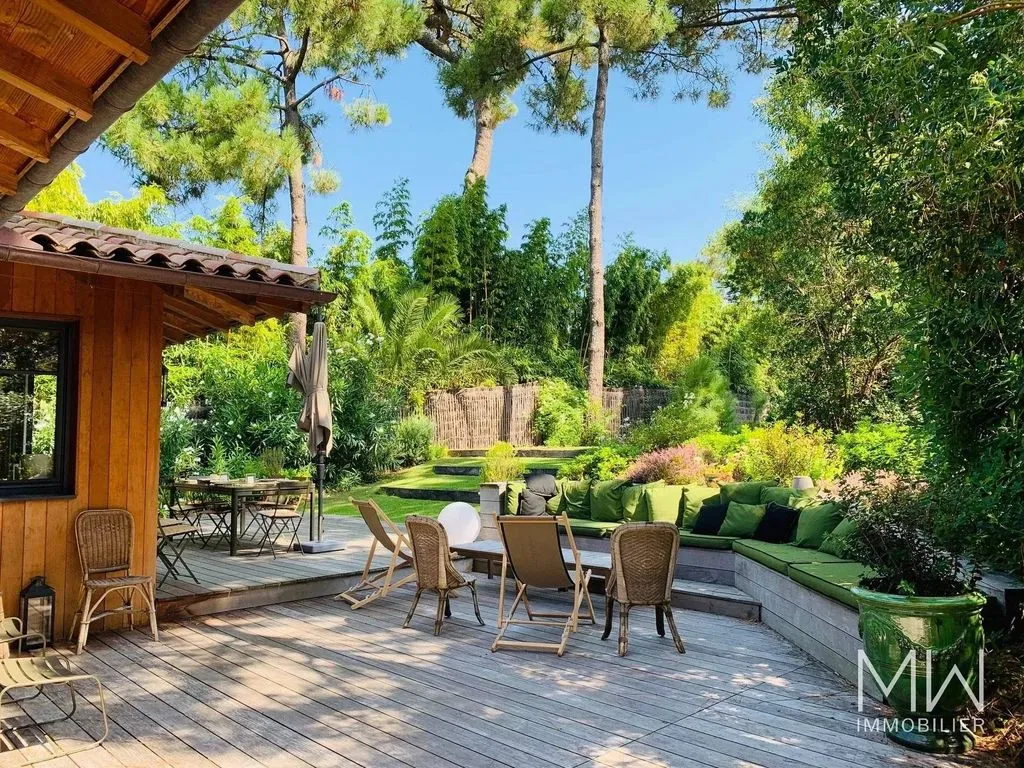 Terrasse - Villa en Bois avec Vue Mer à Lège-Cap-Ferret
