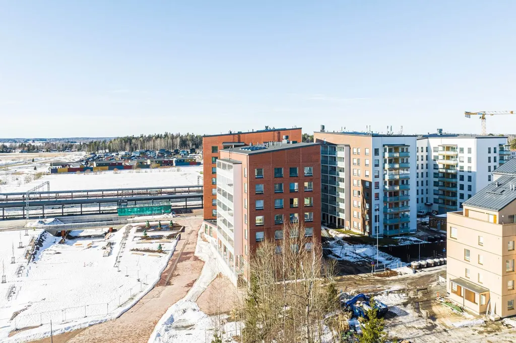 Vue aérienne - Corner Apartment with Dual Aspect in Ainola