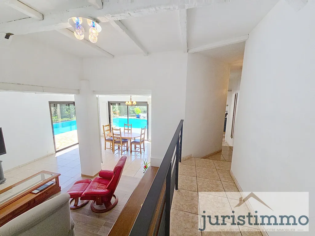Living Room - Two-Home Property with Panoramic Pool in Uchaux