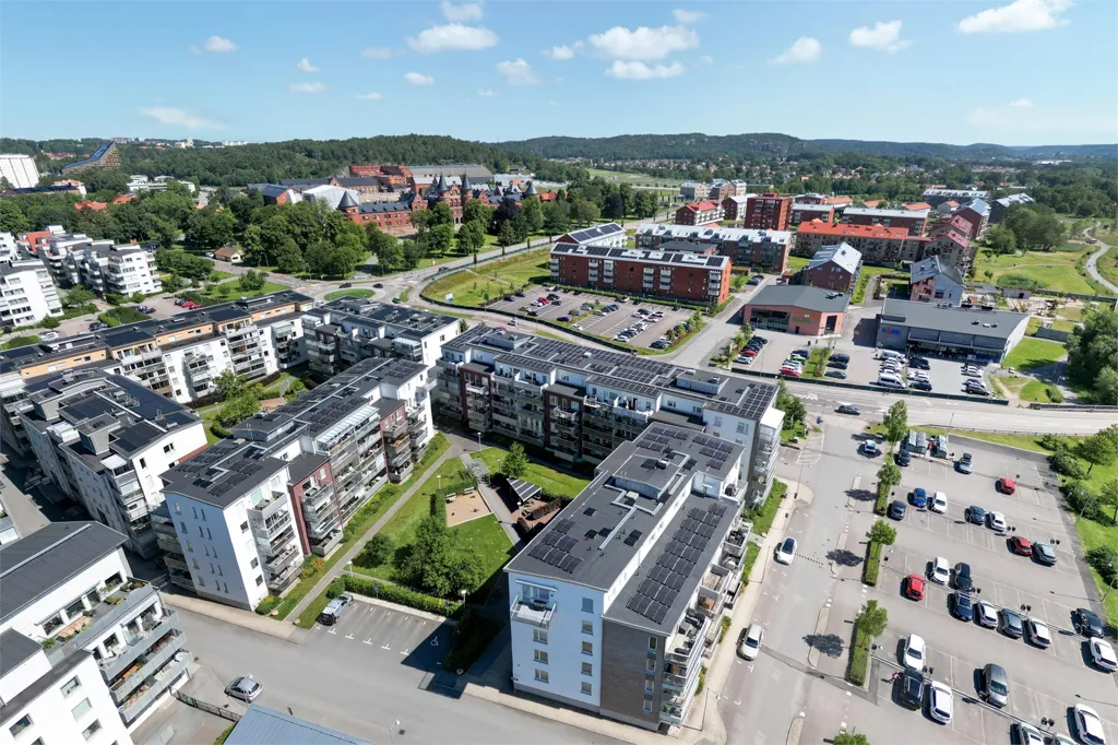 Vista aerea - Efficient Two-Bedroom Flat with South-Facing Balcony in Gothenburg
