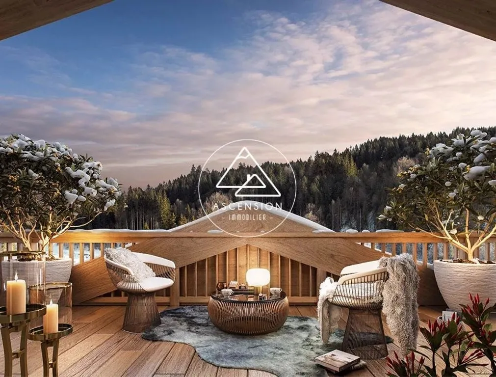 Terrasse - Appartement Luxe avec Balcons Multiples à Les Gets