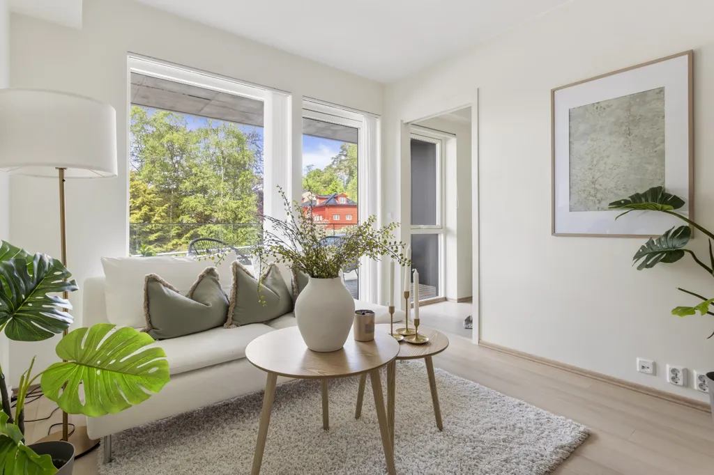 Séjour - Modern 2-Bedroom Apartment with Terrace in Nesttun