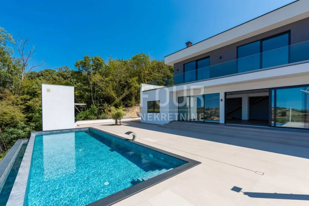 Piscine - Luxury Villa with Infinity Pool in Vižinada