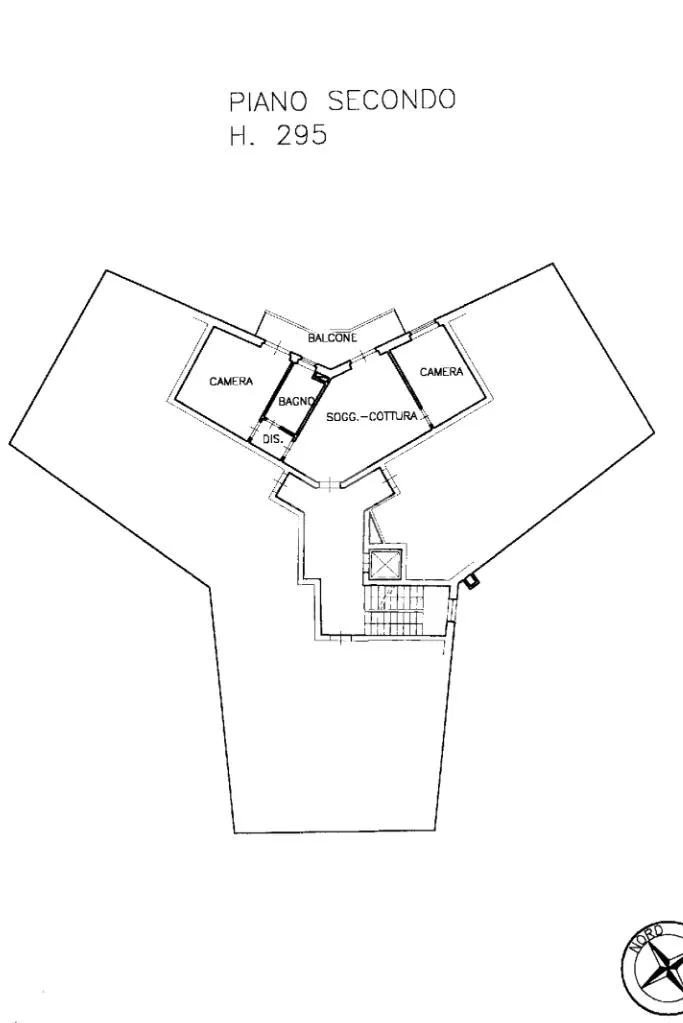 Plan - Spacious 2-Bedroom Flat with Balcony in Erbusco