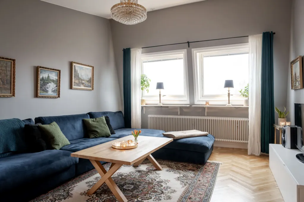 Séjour - Renovated Penthouse with Balcony in Norrmalm