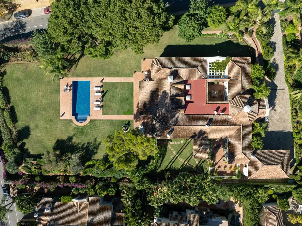 Aerial - Mediterranean Villa with Sea View in Marbella