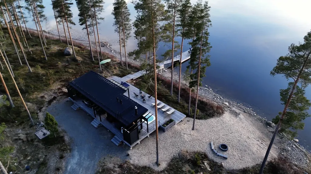 Vista aerea - Architectural Villa with Saimaa View in Puumala