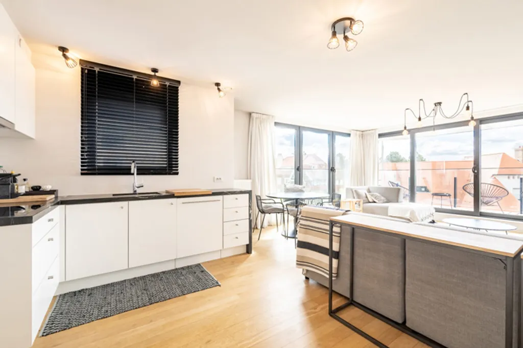 Cuisine - Appartement d'Angle avec Vue Dégagée à Zoute
