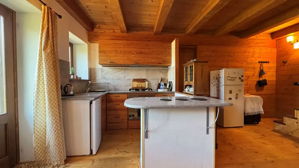 Kitchen - Rustic House with Mountain View in Varzo