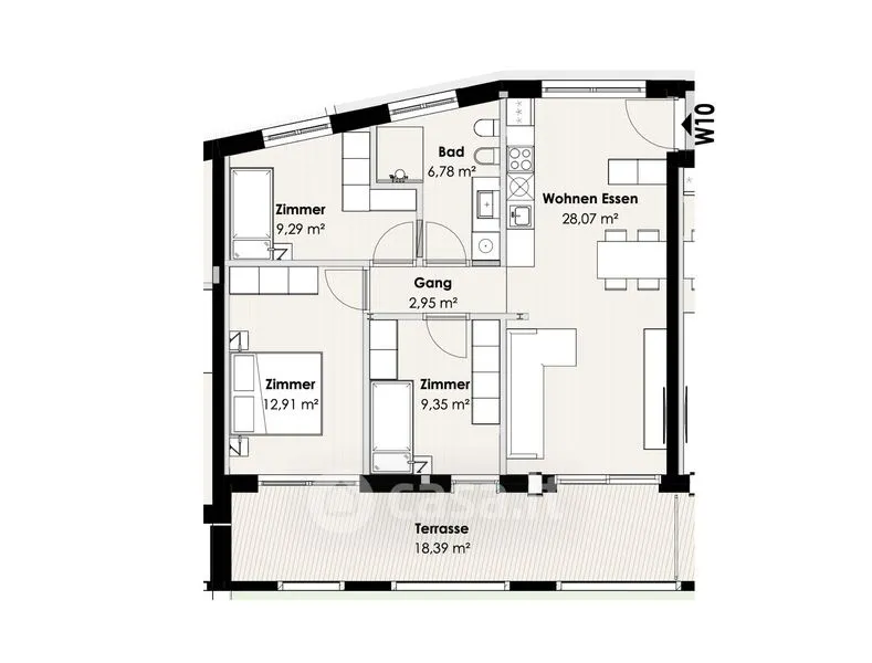 Planimetria - Modern Apartment with Garden in Renon