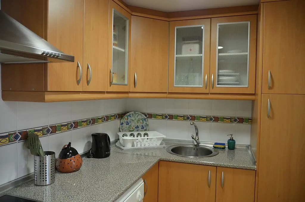 Cuisine - Furnished Flat with Air Conditioning in La Malvarrosa