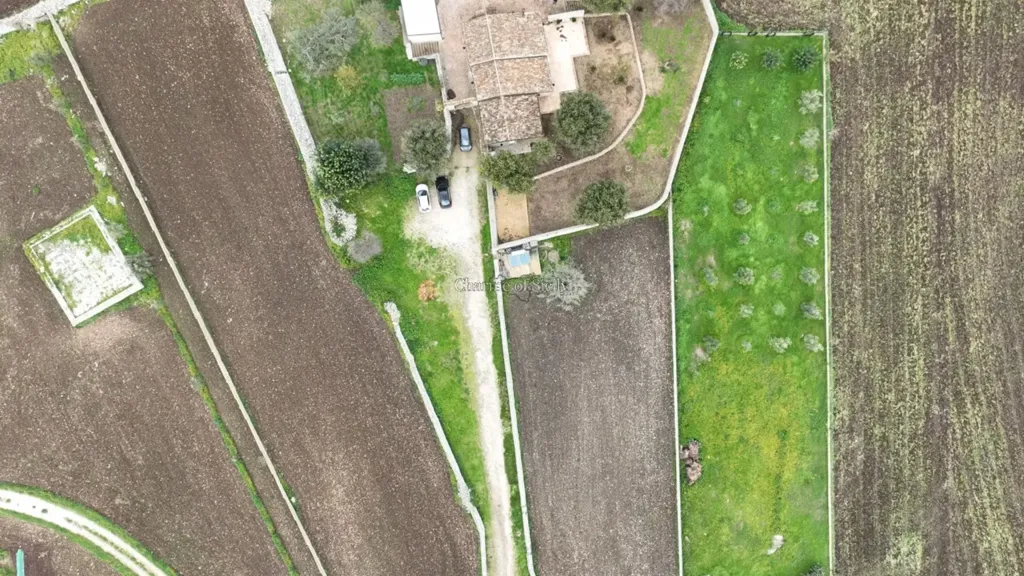 Aerial - Historic Stone Villa with Garden in Modica