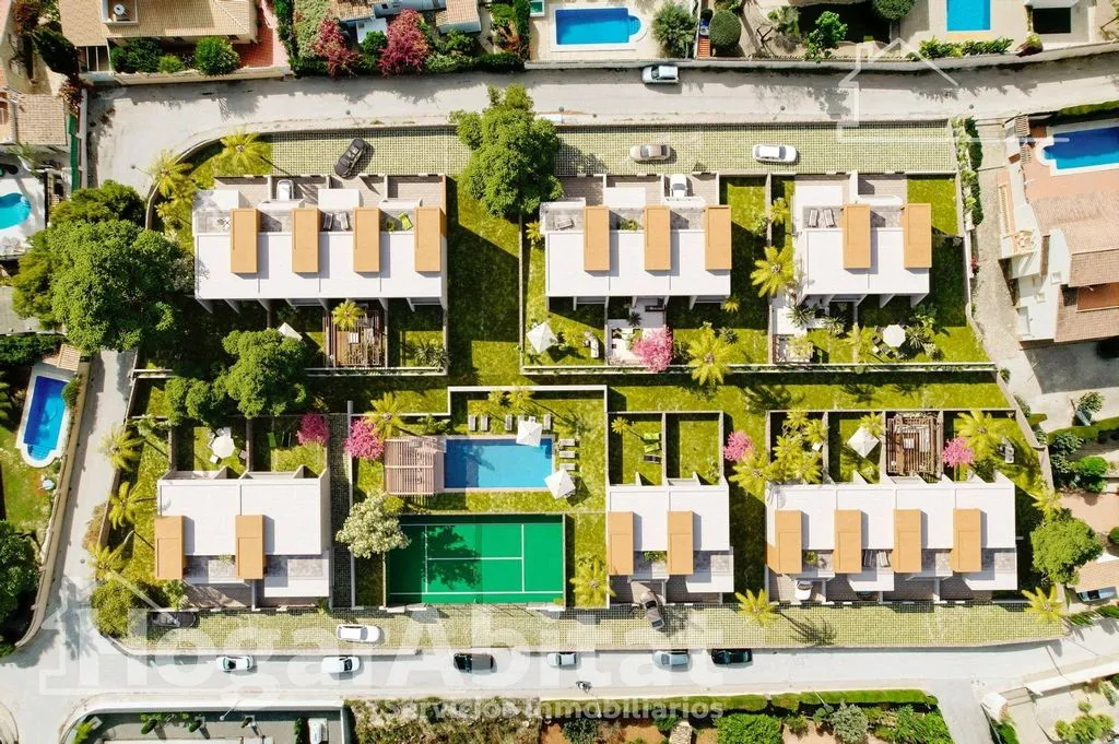 Vue aérienne - Luxury Townhouse with Pool in Calpe