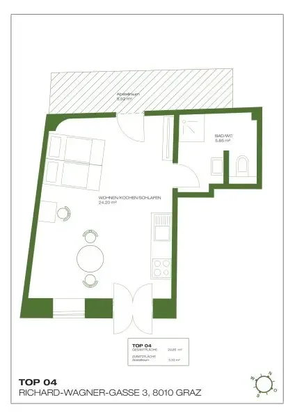 Plan - Serviced Apartment in Geidorf, Graz