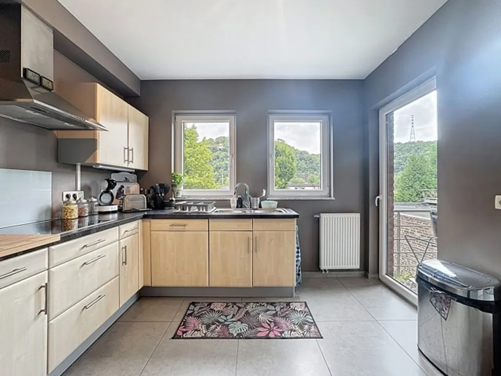 Kitchen - Spacious Apartment with Terrace in Chaudfontaine