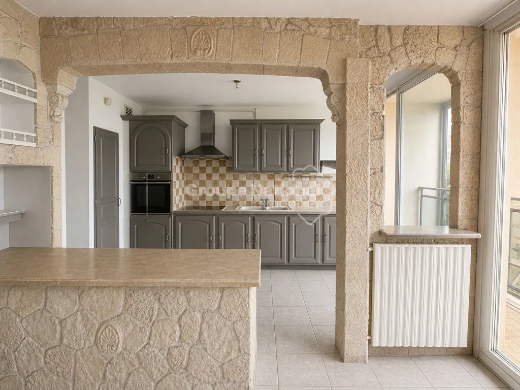 Köök - Apartment with Balcony in Marseille