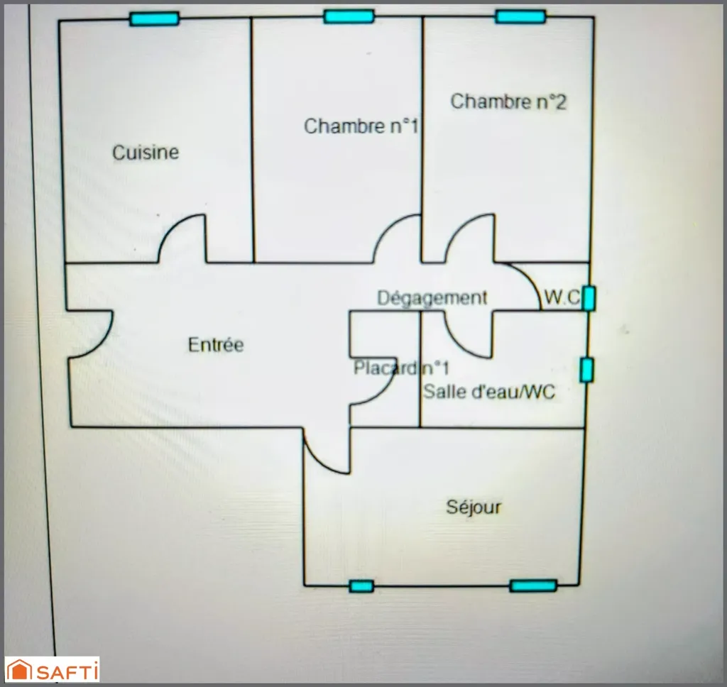 Plan - Appartement 3 Pièces avec Cave à Lyon 8e