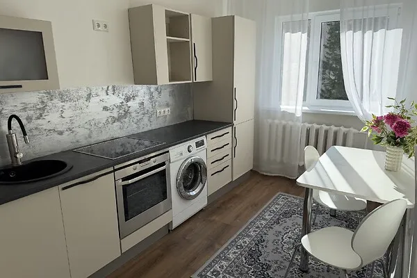 Köök - Central Heating Flat in Mooste, Põlvamaa