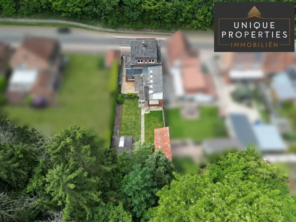 Vue aérienne - Maison à rénover avec jardin à Tielt-Winge