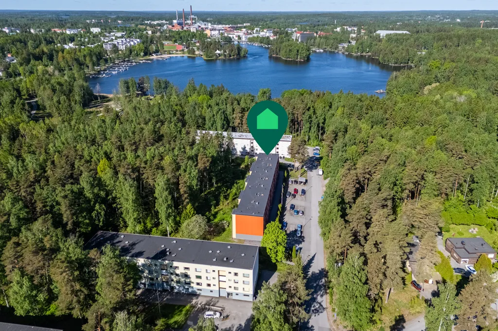 Vue aérienne - Spacious Apartment with South Balcony in Valkeakoski