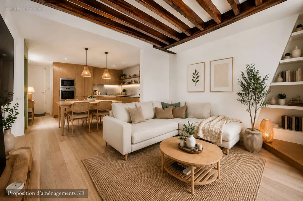 Séjour - Appartement Parisien avec Charme au 3ème Étage