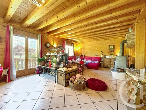 Séjour - Chalet avec Vue Mont-Blanc à Saint-Gervais