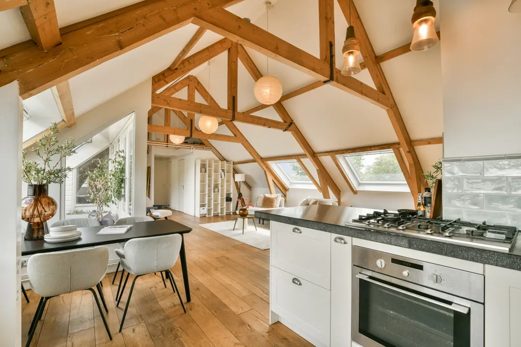 Köök - Monumental Loft with Terrace in Amsterdam Oud-West