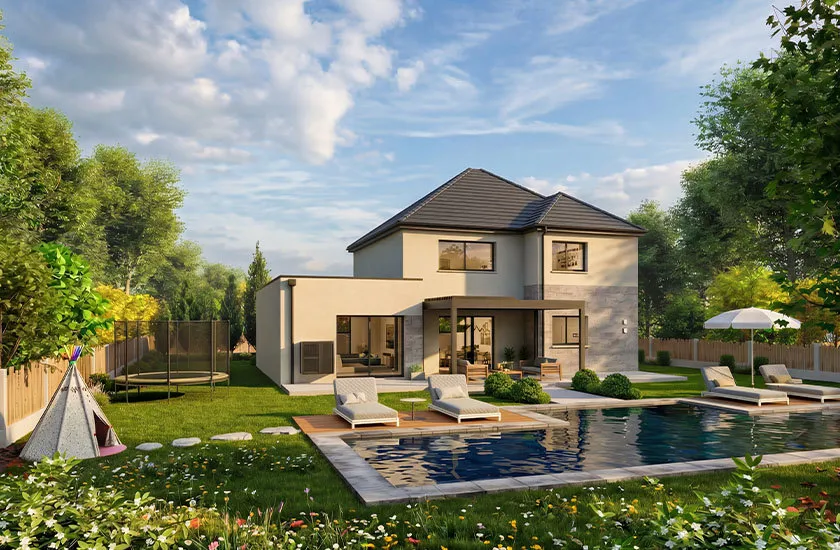 Contemporary House with Solar Features in Écharcon