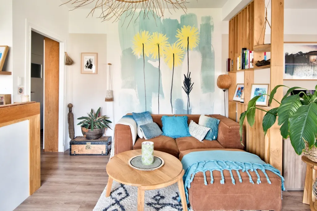 Séjour - Appartement avec Balcons et Vue sur les Collines à Nice Nord