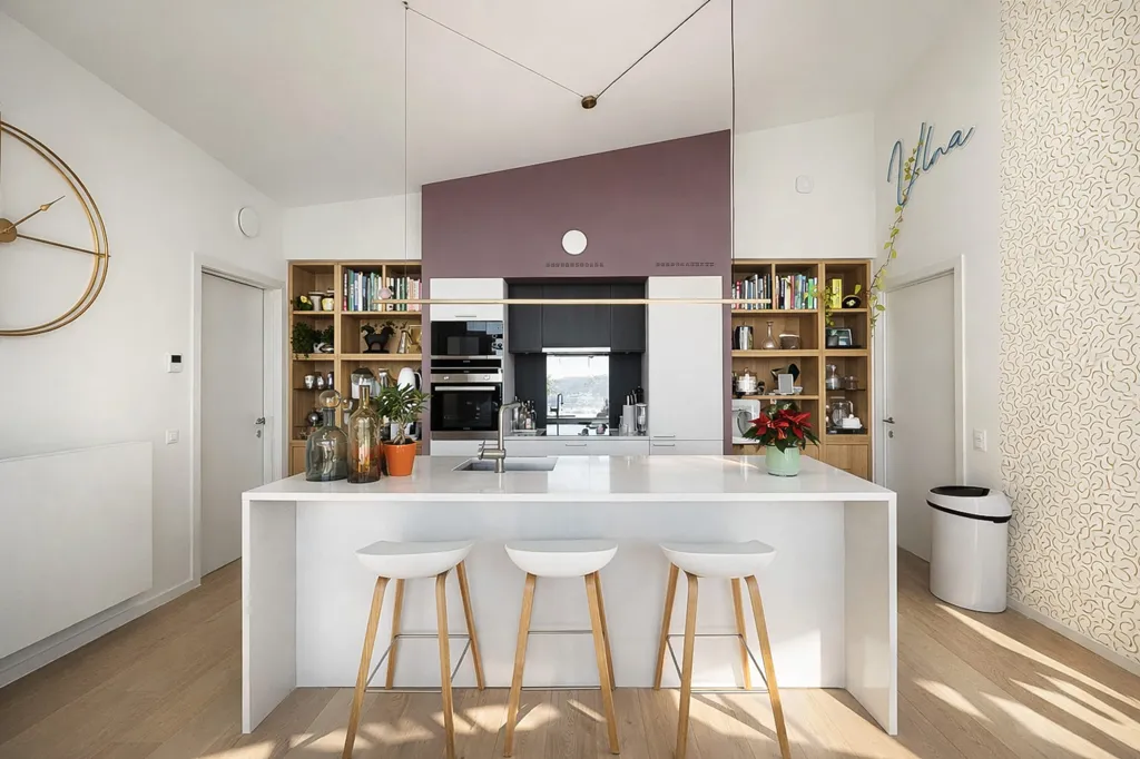 Cuisine - Penthouse avec Terrasse Panoramique au Cœur du Canal