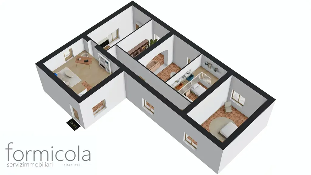 Planimetria - Appartamento con quadrupla esposizione a Napoli