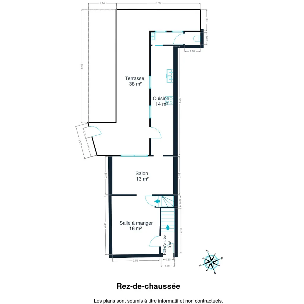 Plan - Maison 3 Façades avec Jardin à Ransart
