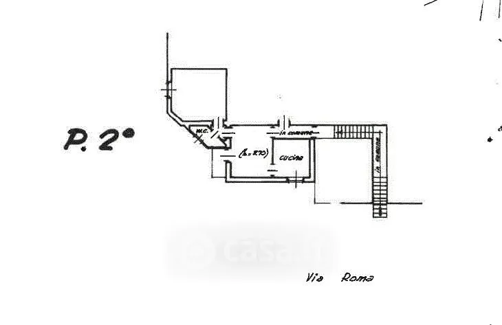 Plan - Trilocale with Terrace in Piancastagnaio