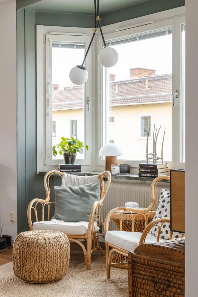Living Room - Gable Flat with South-Facing Balcony in Västerås