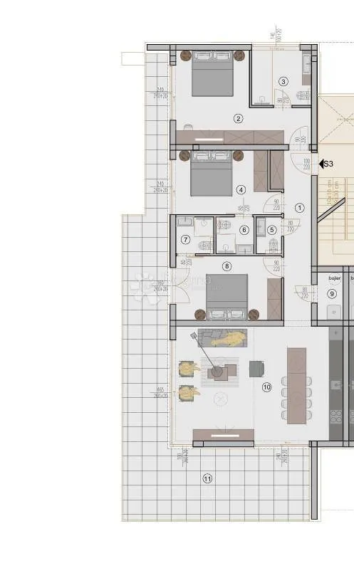 Planimetria - Apartment with Rooftop Terrace in Rovinj