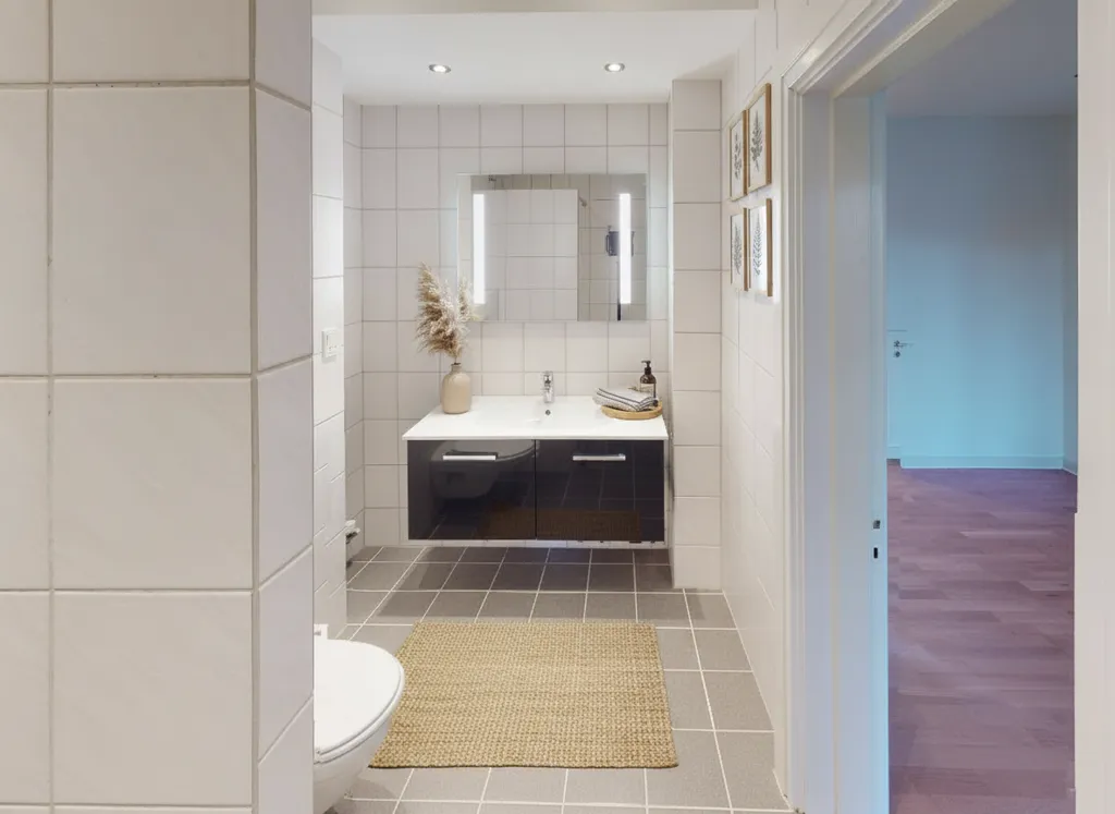 Salles de bain - Apartment with Two Balconies in Aalborg Centre