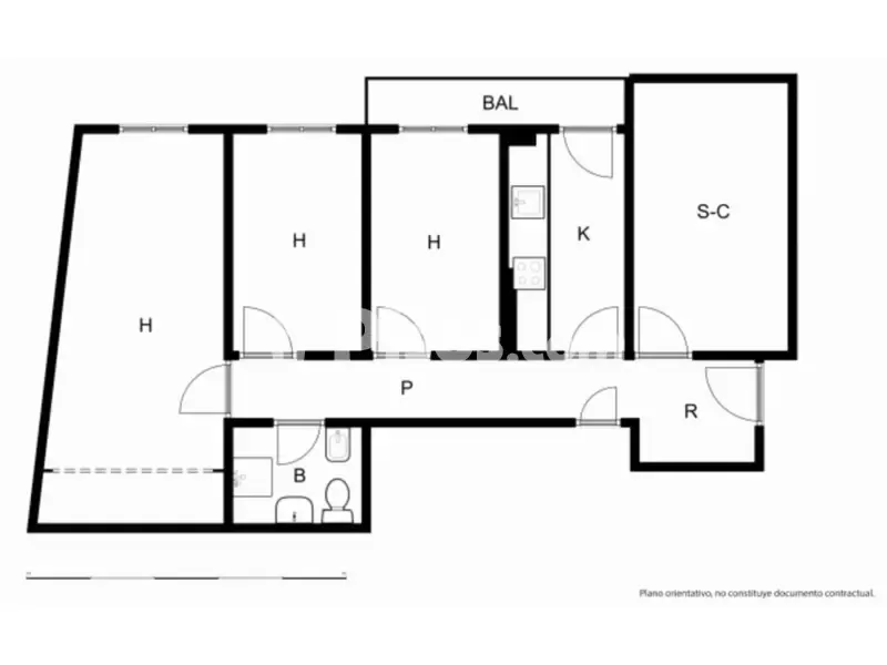 Plan - Almozara Avenue Flat with City Centre Access