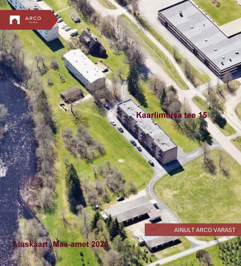 Vue aérienne - 3-Bedroom Apartment with River View in Kaarlimõisa
