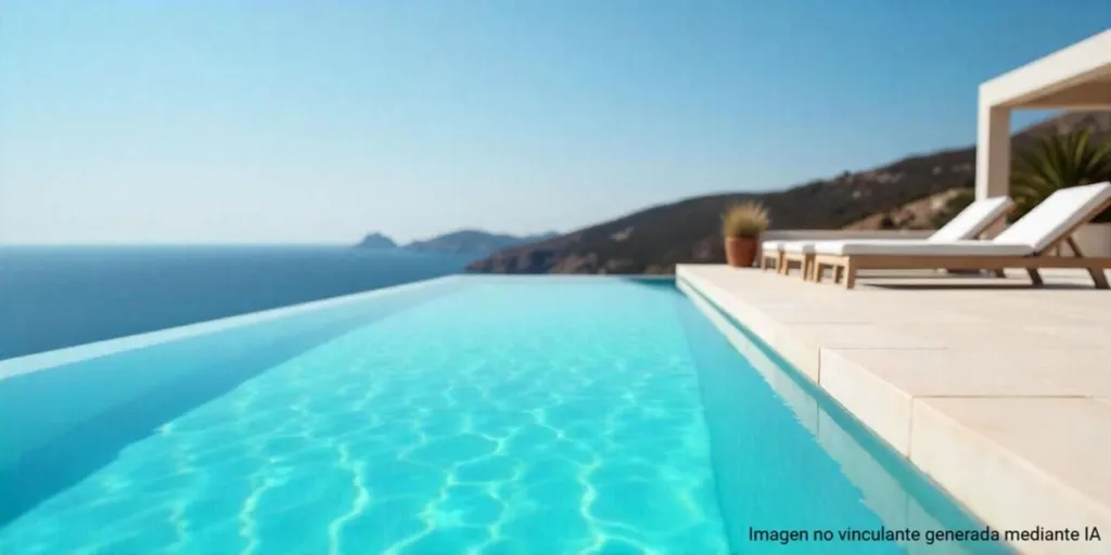 Pool - Chalet with Water and Mountain Views in Es Cubells