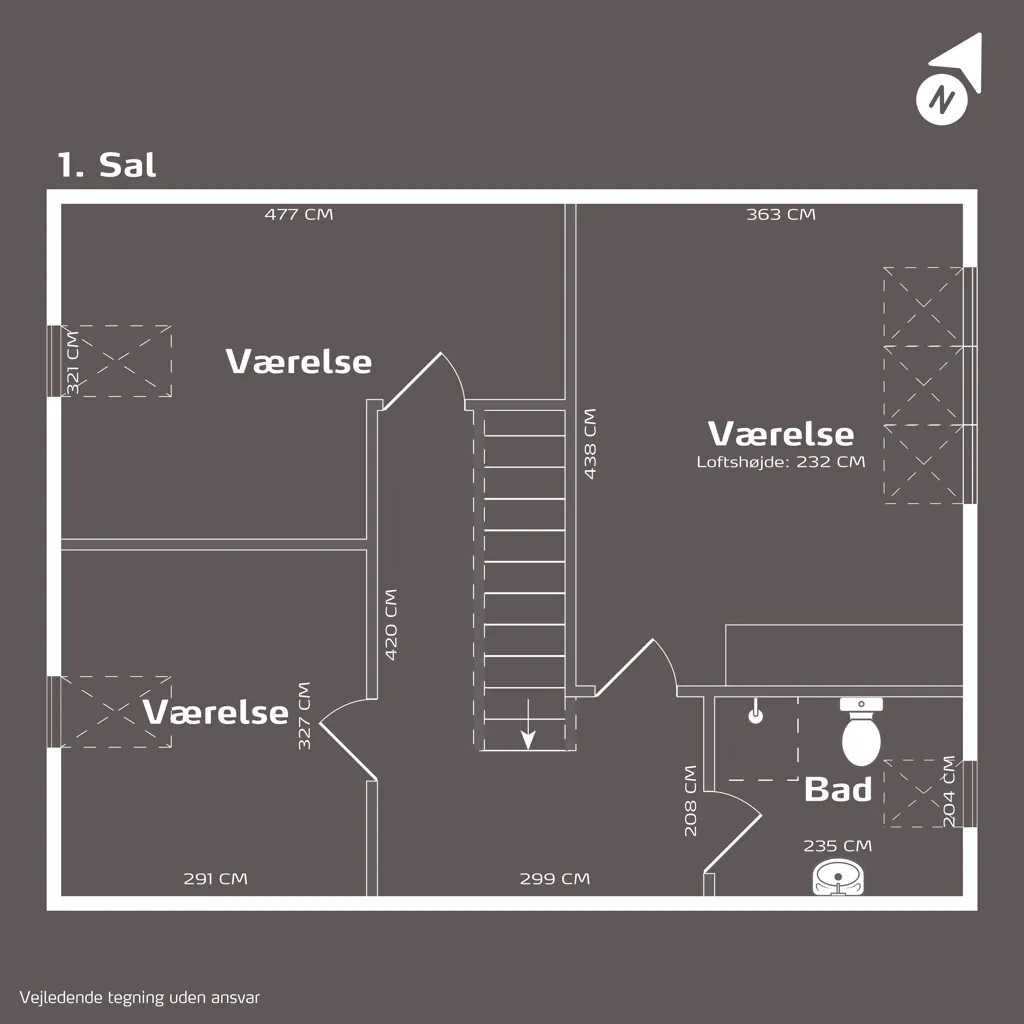 Plan - Modernised Terraced House in Randers
