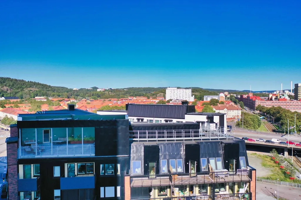 Vista aerea - Apartment with Balcony and Terrace in Göteborg