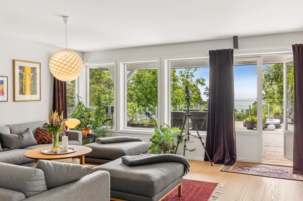 Séjour - Architect-Designed House with Sea View in Larvik