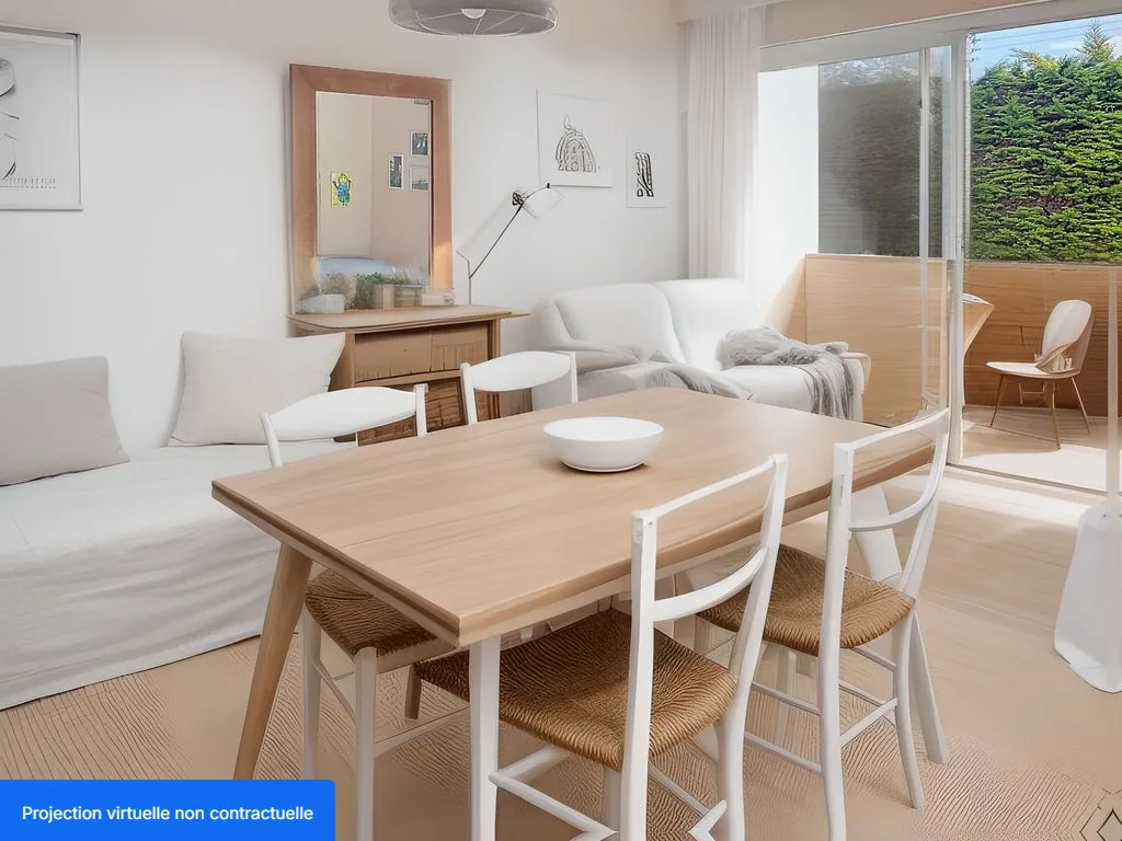 Söögituba - Bright 1-Bedroom Apartment with Balcony in Quiberon