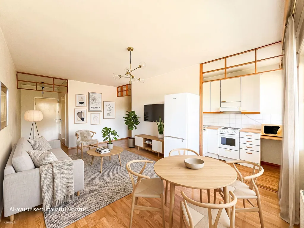 Elutuba - Efficient 2-Bedroom Apartment in Leppävaara