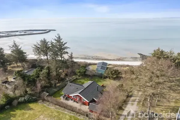 Aerial - Charming Summerhouse with Water View in Dejret