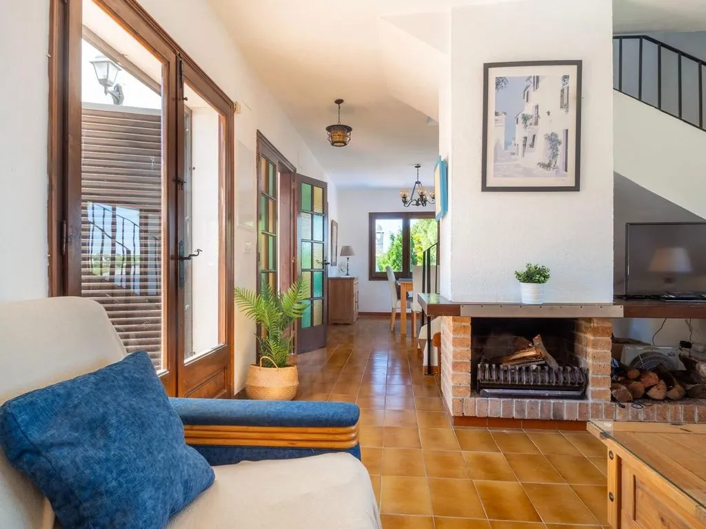 Living Room - Sea View House with Pool in Cala Mateua