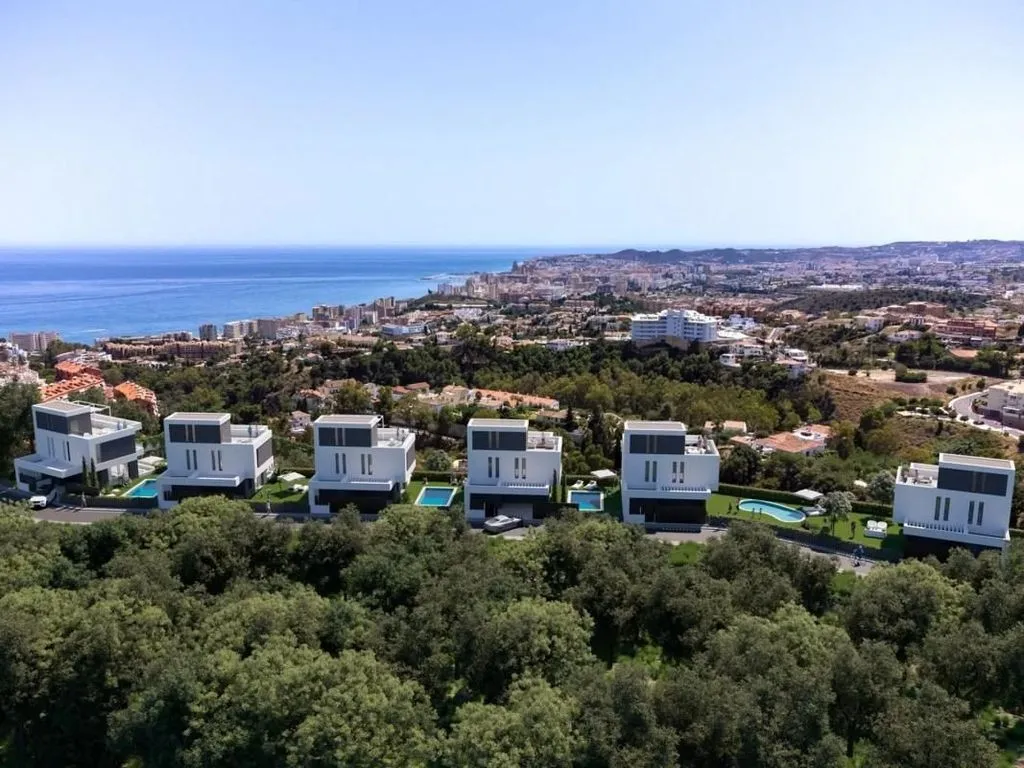 Aerial - Contemporary Villa with Sea View in Fuengirola