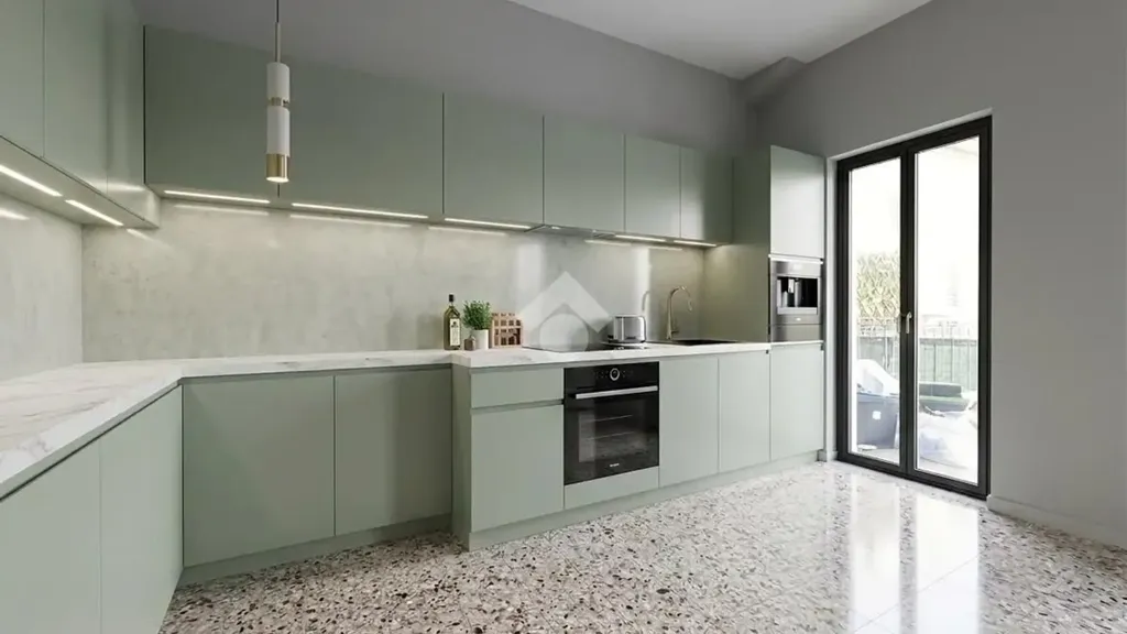 Köök - Bright Apartment with Balconies in Catania