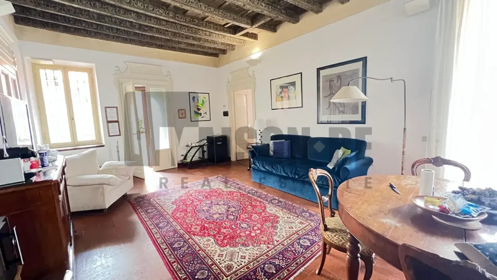 Séjour - Historic Apartment with Terraces in Brescia
